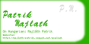 patrik majlath business card